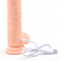 Dildo Realistic Vibrating and Rotating Silicone 10 Functions Rechargeable FLESH color